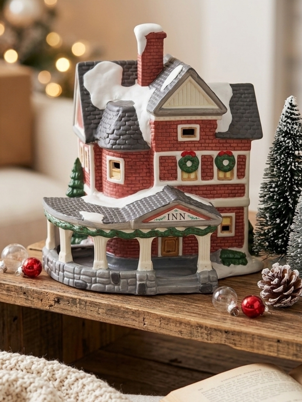 Dickens Collectables Porcelain Lighted House - The Inn - Christmas Village